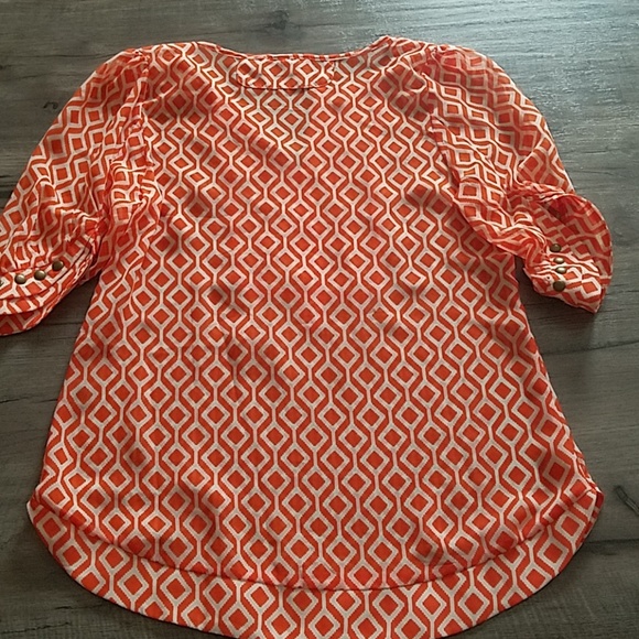 41 Hawthorn orange pattern blouse - Picture 6 of 7